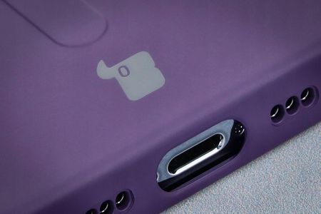 Bizon Etui Case Silicone Magsafe Do Apple Iphone 15 Pro Max Śliwkowe - zdjęcie 5