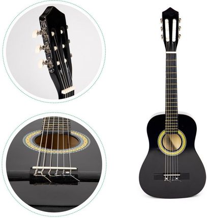 Ecotoys Gitara Dla Dzieci Duża Drewniana 6 Strun - zdjęcie 4