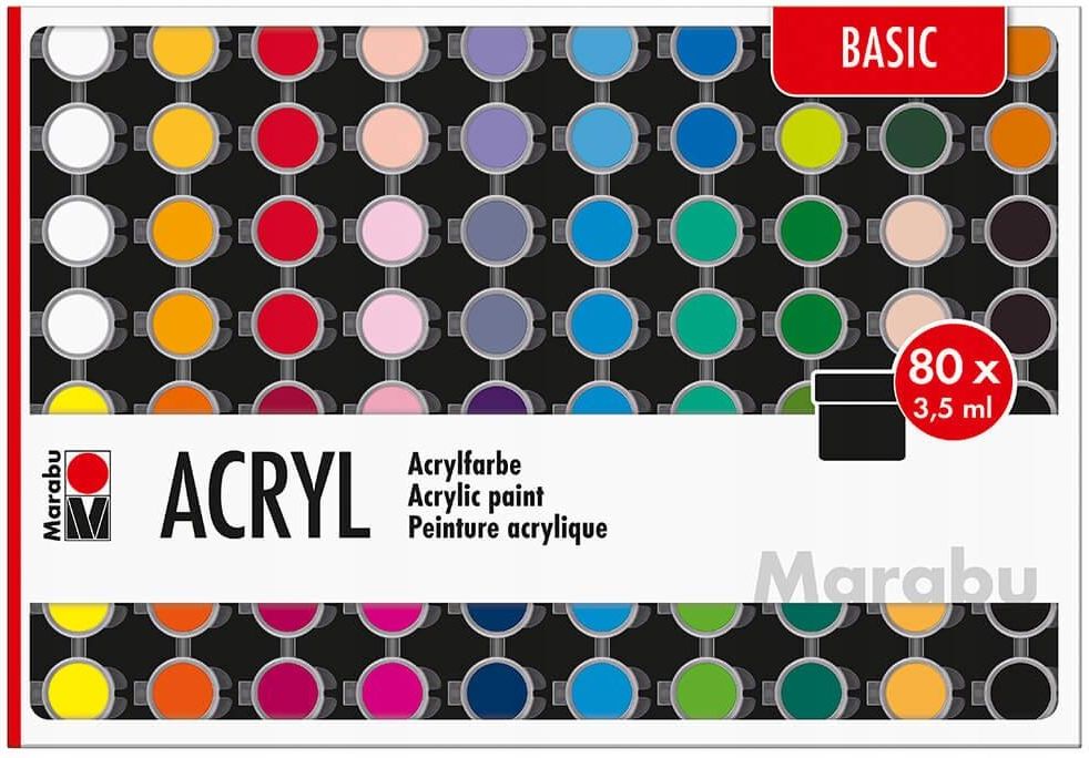 Zdjęcie Marabu Farby Akrylowe W 34 Kolorach Acrylic Paints Basic - Wieliczka