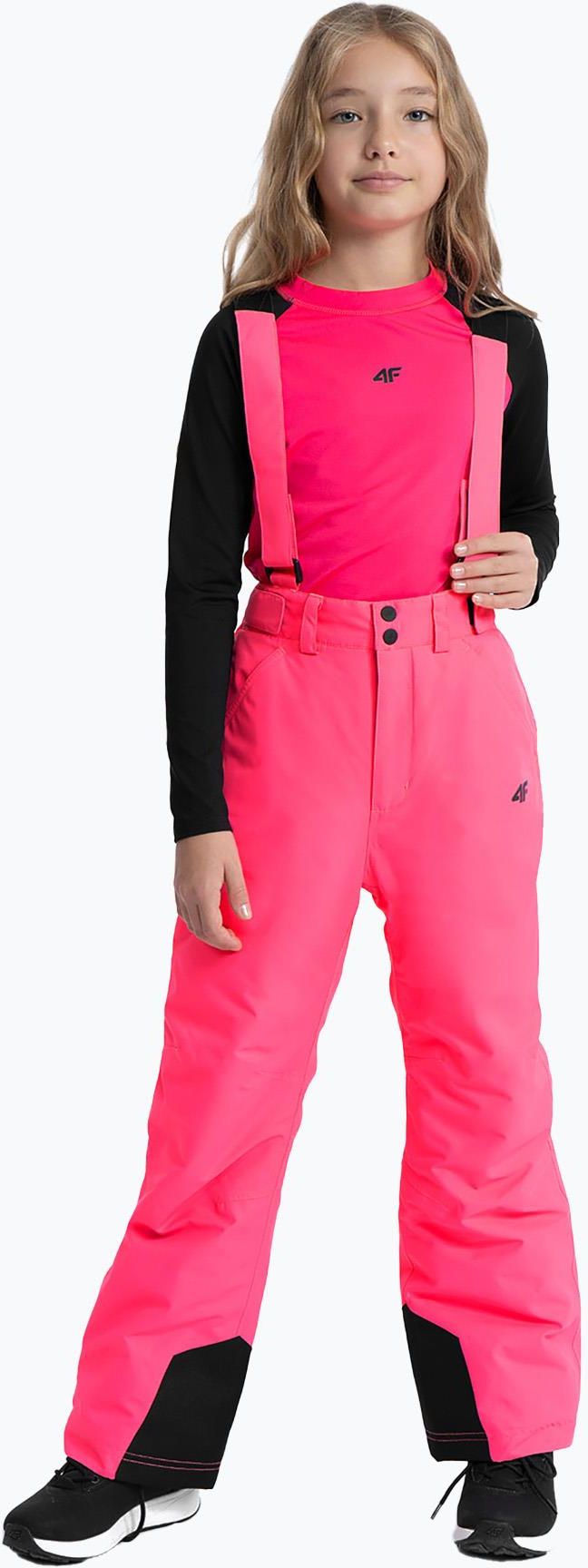 Zdjęcie Spodnie Narciarskie Dziecięce 4F F353 Hot Pink Neon - Karczew
