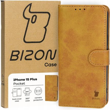 Bizon Etui Case Pocket Do Apple Iphone 15 Plus Brązowe - zdjęcie 6