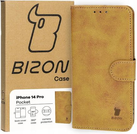 Bizon Etui Case Pocket Do Apple Iphone 14 Pro Brązowe - zdjęcie 5