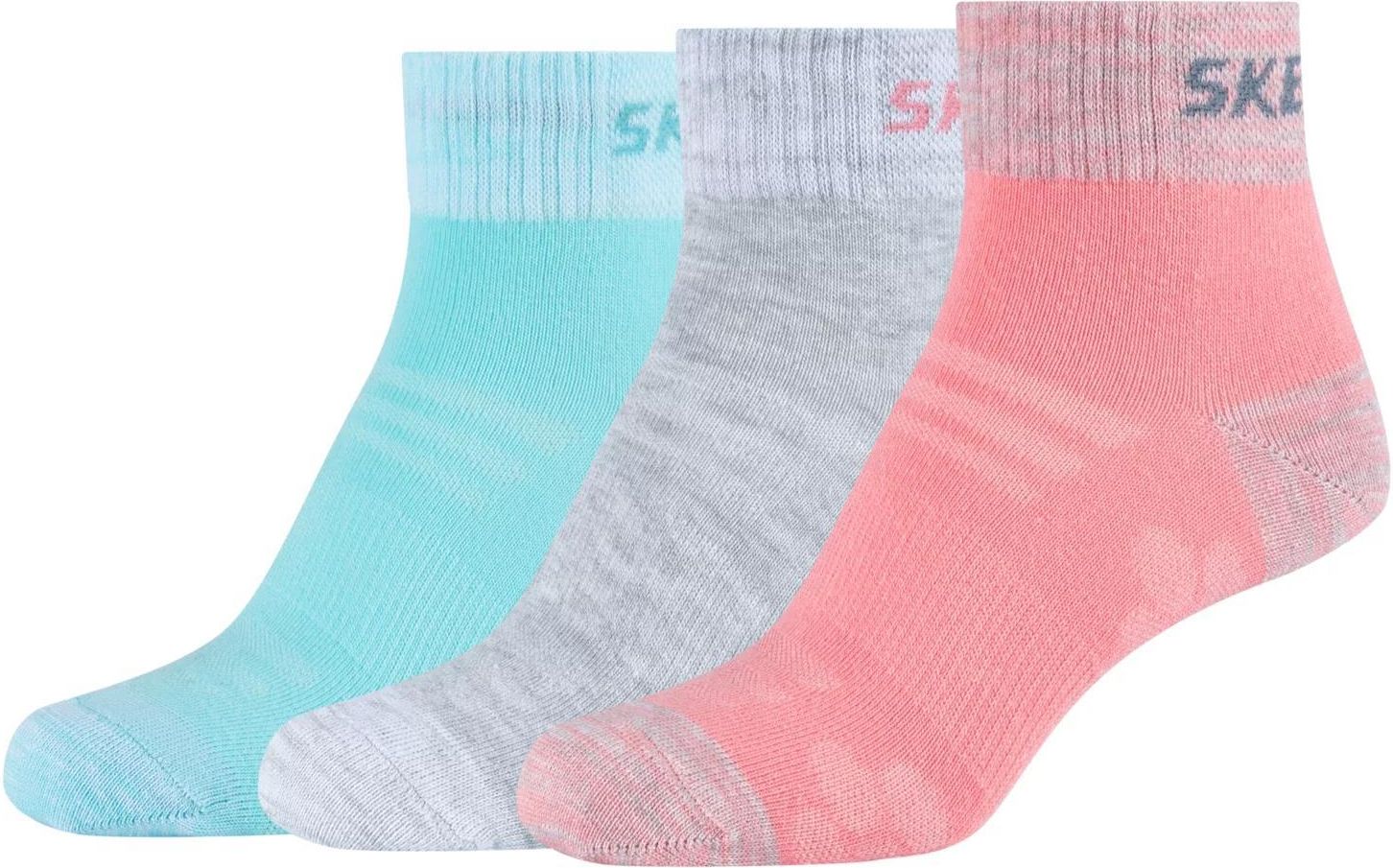 Skarpety Damskie Skechers 3PPK Wm Mesh Ventilation Quarter Socks