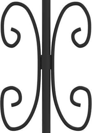 Vidaxl Ogrodzenie Z Grotami Czarne 115cm Malowana Proszkowo Stal 151084 - zdjęcie 2