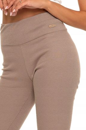 Damskie Legginsy Prążkowane Z Wysokim Stanem Ocieplane Moraj Modne L/XL - zdjęcie 2