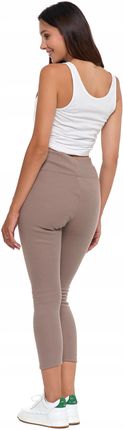 Damskie Legginsy Prążkowane Z Wysokim Stanem Ocieplane Moraj Modne L/XL - zdjęcie 3