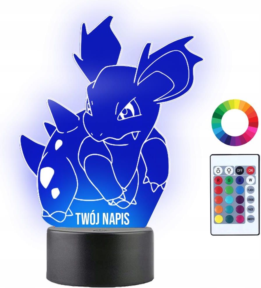 Plexido Lampka Nocna Dla Dzieci Pokemon Nidorino Tw J Napis Imi D Led