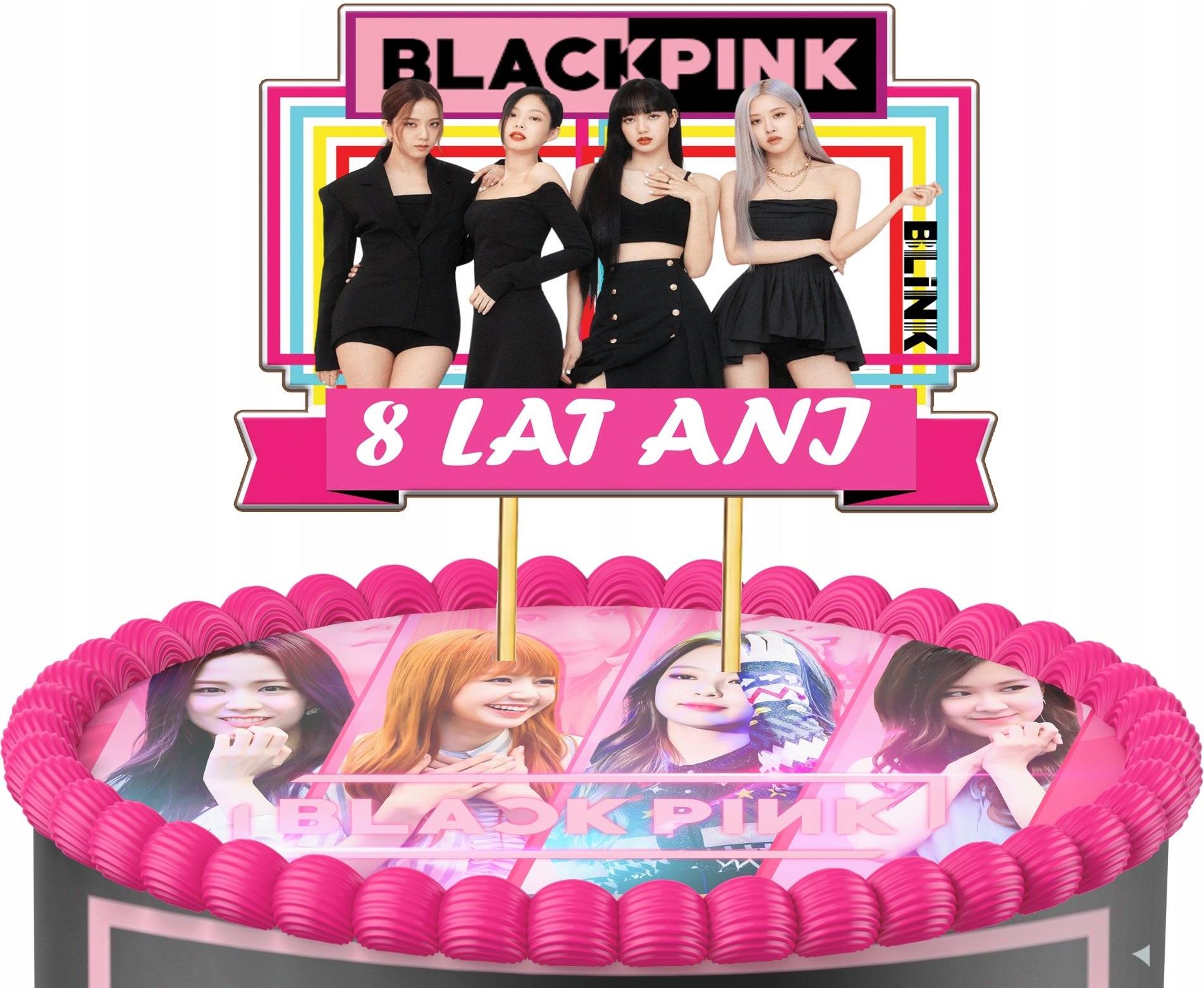 World Case Topper Urodzinowy Na Tort Z Blackpink Imię Ceny i opinie