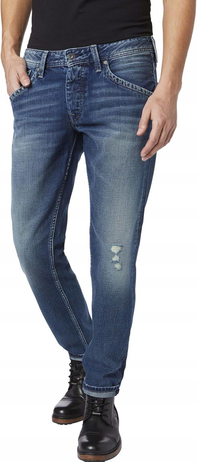 Pepe Jeans Niebieskie Jeansy Dziury 34 Ceny I Opinie Ceneo Pl