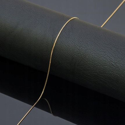 Złocisto Złoty Łańcuszek Kostka Kosteczka 45 CM 585 Grawer - zdjęcie 3