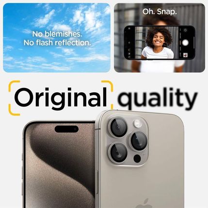 Spigen Osłona Aparatu Optik Tr ”Ez Fit” Camera Protector 2 Pack Iphone 14 Pro Max 15 Natural Titanium 8809971220545 Agl07163 - zdjęcie 4