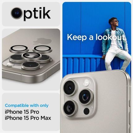 Spigen Osłona Aparatu Optik Tr ”Ez Fit” Camera Protector 2 Pack Iphone 14 Pro Max 15 Natural Titanium 8809971220545 Agl07163 - zdjęcie 6