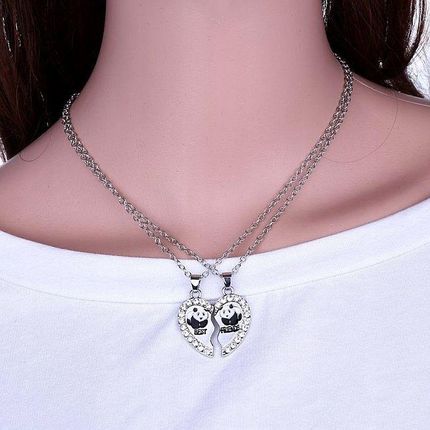 Naszyjnik Przyjaźni Best Friends Panda Srebrny 2sz - zdjęcie 4
