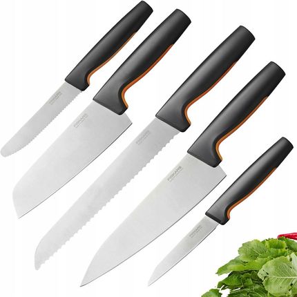 Fiskars Zestaw 5 Noży Kuchennych W Bloku Drewnianym 1062927 - zdjęcie 4