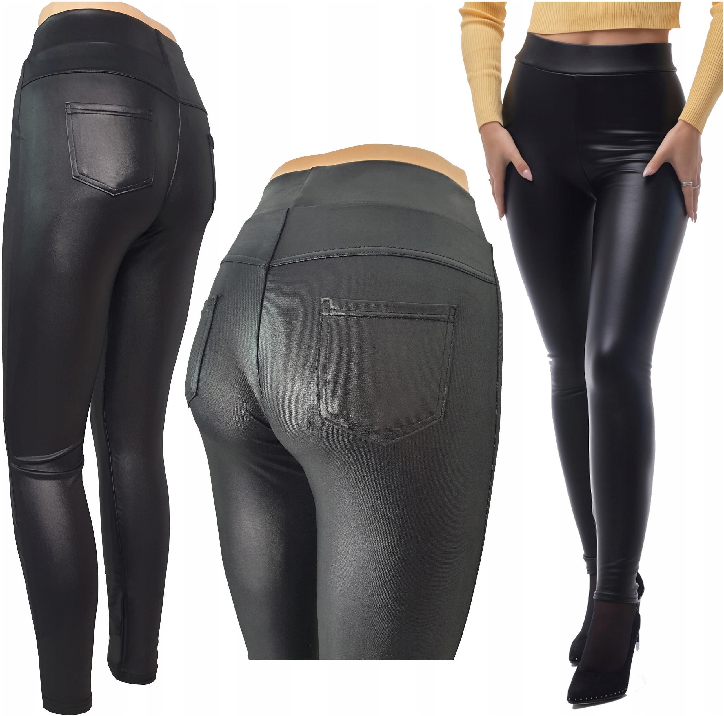 Legginsy Eko Sk Ra Latex Z Kieszeniami A La Sk Ra Lateks Leginsy