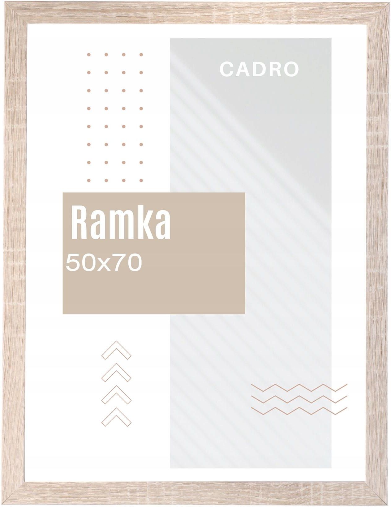 Ramka tradycyjna Cadro Ramka 50X70 Ramki Na Zdjęcia B2 Sonoma Jasna