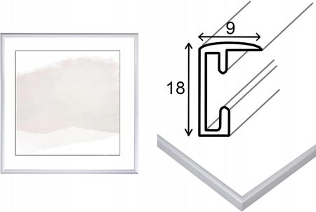 Cadro Ramka 40X40 Ramki Na Zdjęcia Aluminiowa Srebrna - zdjęcie 3