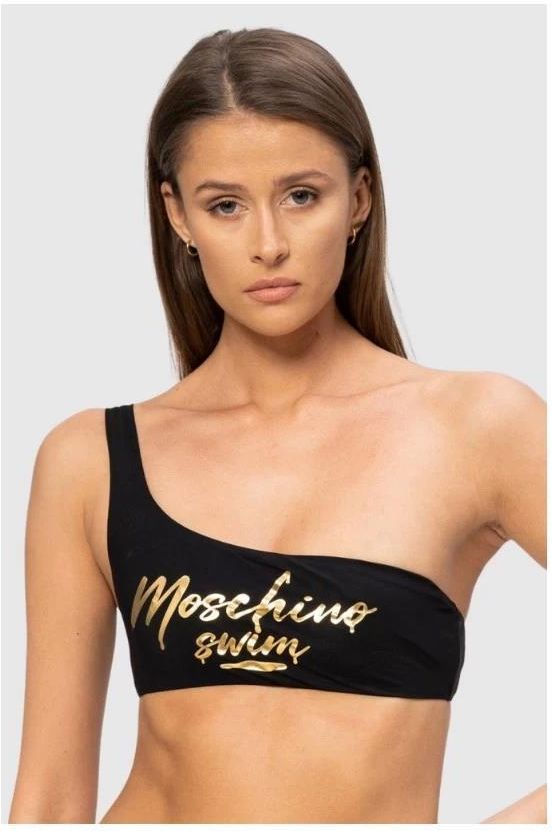 Moschino Asymetryczna G Ra Od Bikini Ze Z Otym Logo Ceny I Opinie