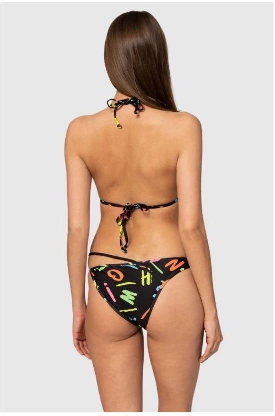 MOSCHINO Czarny dół od bikini w neonowe litery Ceny i opinie Ceneo pl