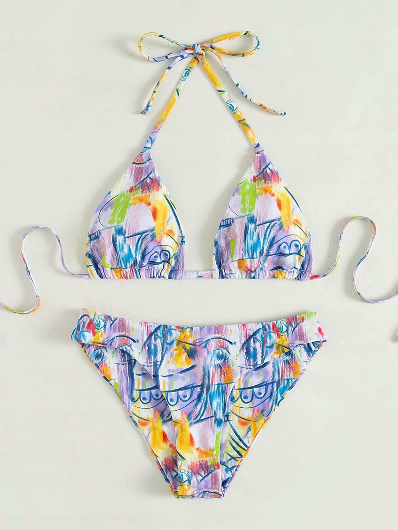 Komplet Bikini M AC11408 Shein Wzorzysty Ceny I Opinie Ceneo Pl