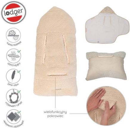 Lodger wielofunkcyjny otulacz śpiworek z polaru Teddy Birch - zdjęcie 4