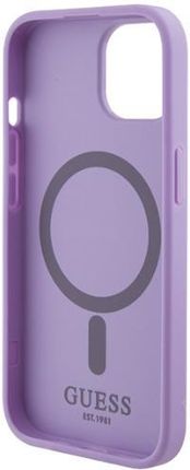 Guess Saffiano Magsafe Guhmp15Mpsahmcu Do Iphone 15 Plus Purpurowy - zdjęcie 2