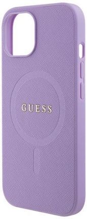 Guess Saffiano Magsafe Guhmp15Mpsahmcu Do Iphone 15 Plus Purpurowy - zdjęcie 3