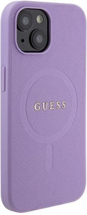 Guess Saffiano Magsafe Guhmp15Mpsahmcu Do Iphone 15 Plus Purpurowy - zdjęcie 4