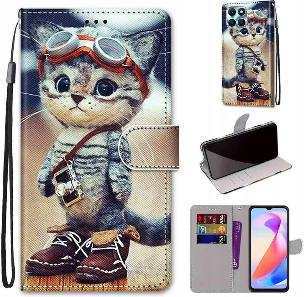 Saturcase Etui Pokrowiec Sk Rzane Magnes Do Honor X A Etui Na Telefon