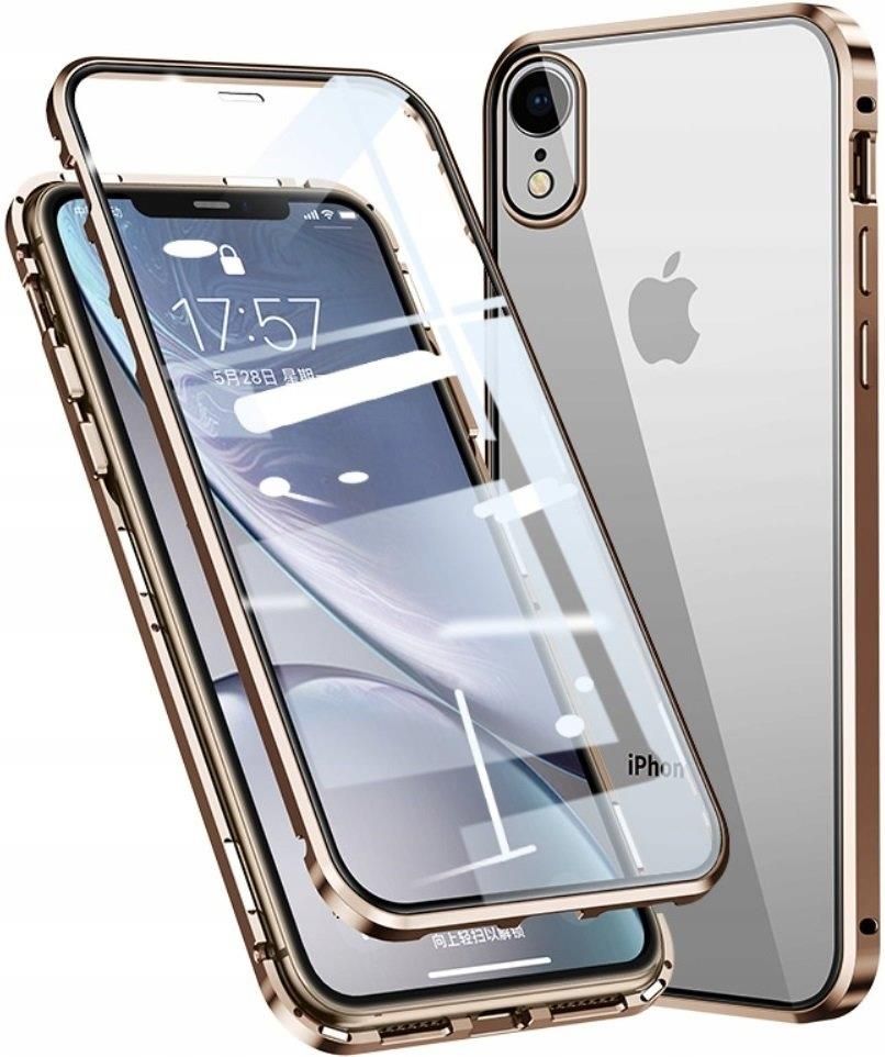 Xgsm Magnetyczne Etui Case Dual Glass Do Iphone Xr Obudowa Z Szk Em