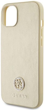 Guess Etui 4G Metal Logo Do Apple Iphone 15 Złoty - zdjęcie 6