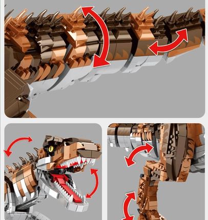Coil Klocki Konstrukcyjne Kompatybilne Dinozaur Gigant Dino 2111El. Zestaw - zdjęcie 2