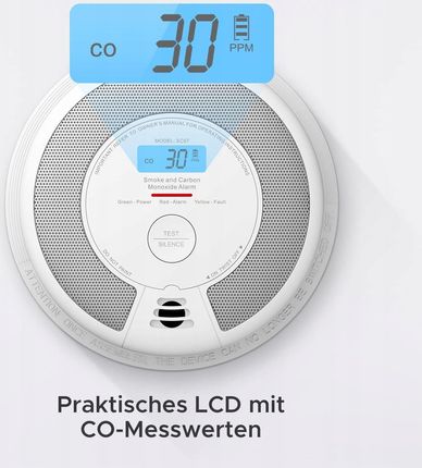 X-Sense Czujnik Dymu Wyświetlacz Alarm Dźwiękowy (Sc07) - zdjęcie 5