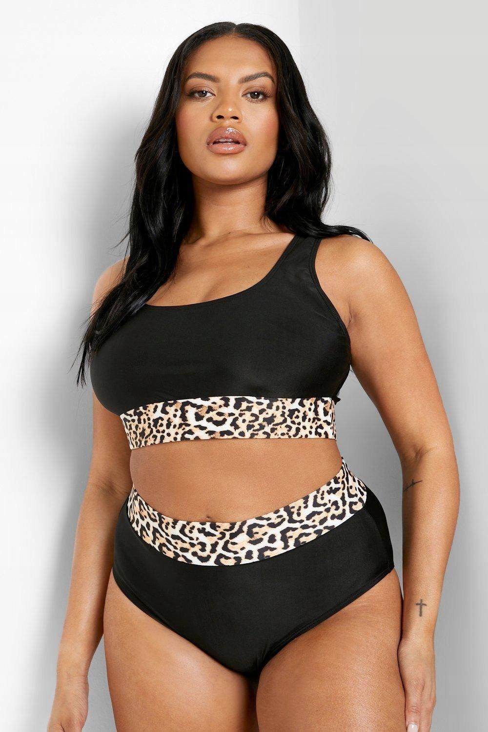 Bikini Animal Print Dqu NE7 XXL Boohoo Plus Dół Od Ceny i opinie