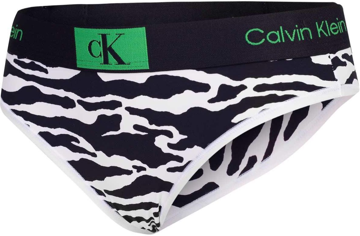 CALVIN KLEIN BIKINI DAMSKIE MAJTKI 1P BIAŁO CZARNE 000QF7249E GNH