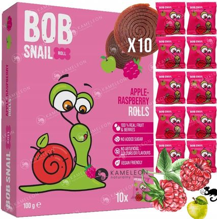 Bob Snail Eco Snack Wielopak 10 Pojedynczych Ślimaków Przekąska Mango Bez Dodatku Cukru Glutenu X 10g - zdjęcie 3