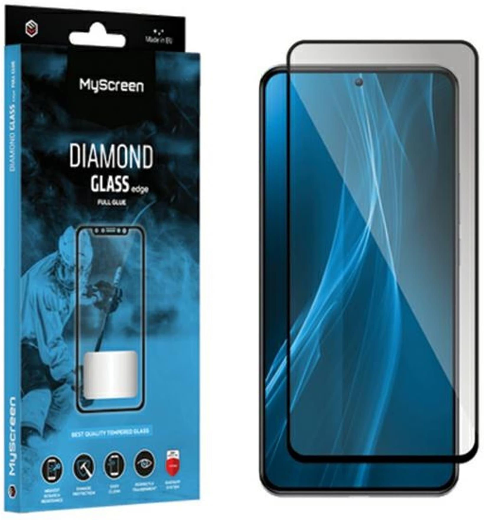 Myscreen Protector Ms Diamond Glass Edge Fg Honor Play 8T Czarny Black