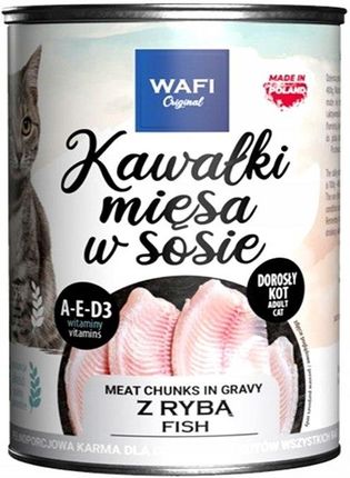 Wafi Puszka Kawałki Mięsne Dla Kota Z Rybą 415g - zdjęcie 2