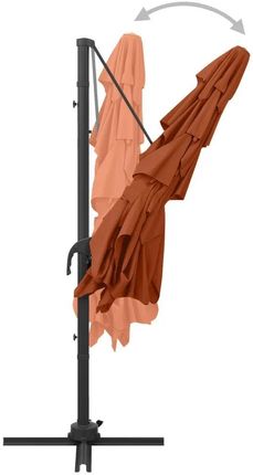 Vidaxl 4-Poziomowy Parasol Na Aluminiowym Słupku Terakota 250X250cm 313825 - zdjęcie 4