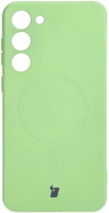 Bizon Etui Case Silicone Magnetic Do Samsung Galaxy S23 Plus Jasnozielone - zdjęcie 2