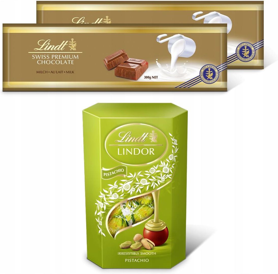 Lindt Zestaw Swiss Szwajcarska Czekolada Mleczna 2X300g Ceny I Opinie