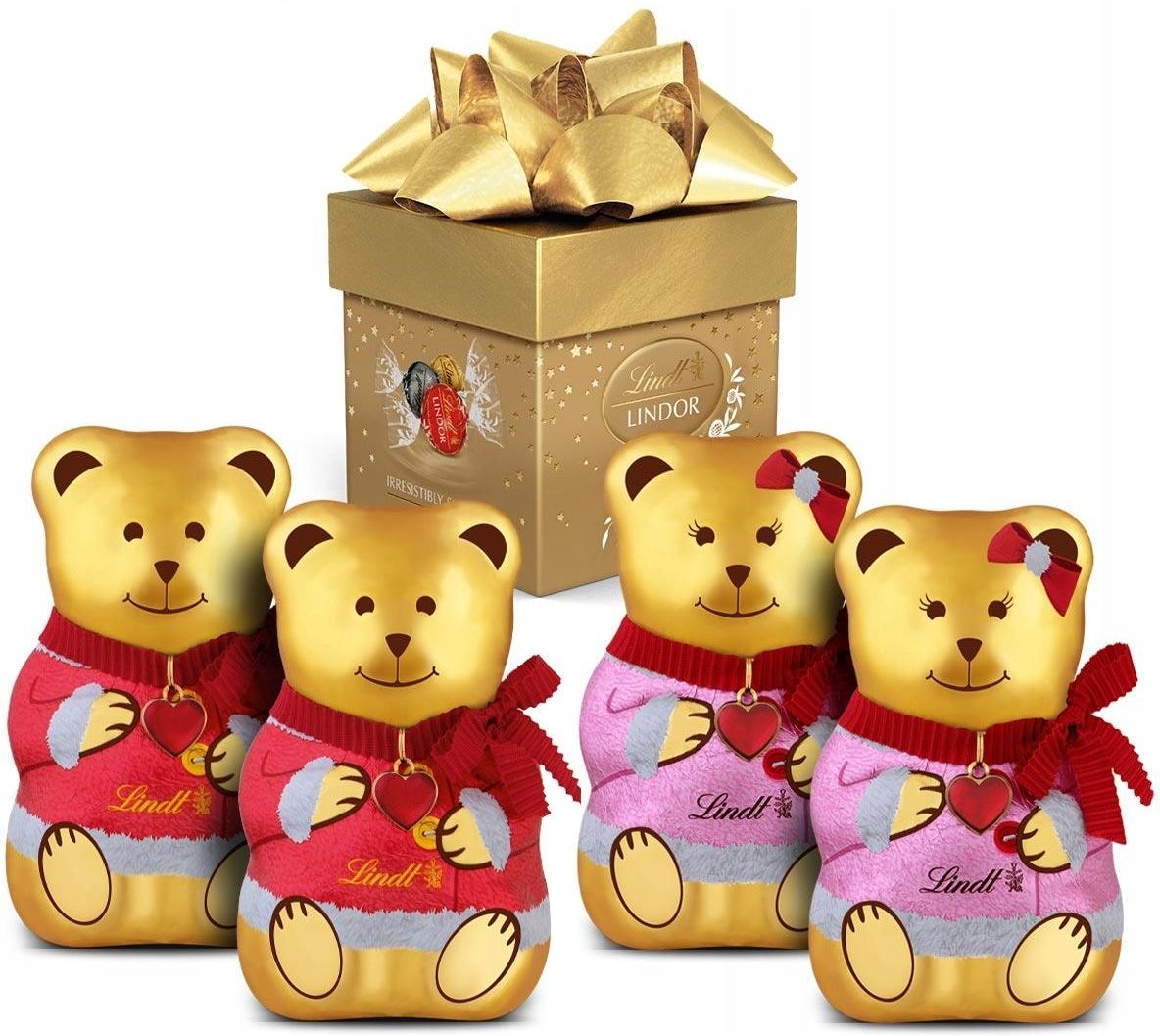 Lindt Zestaw Praliny Lindor Assorted Cube I Mi Teddy Boy Girl G