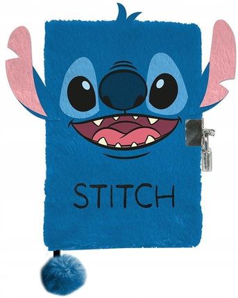Paso Pamiętnik Z Kłódką 3D Stitch Różowy Włochacz A5 96 Kartek - zdjęcie 3