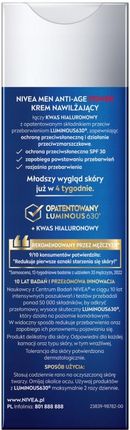 Nivea Men Anti-Age Power Krem Przeciwzmarszczkowy Dla Mężczyzn Spf 30 50ml - zdjęcie 2