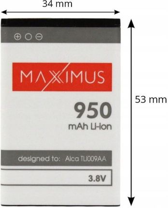 Gsm Hurt Bateria Maxximus Do Alcatel 2038X 2053X 2057X - zdjęcie 2