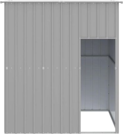 Vidaxl Buda Dla Psa Z Dachem Szara 165X153X181cm Stal - zdjęcie 2