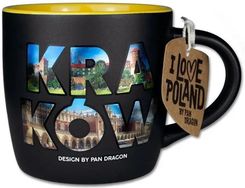 Zdjęcie Kubek I Love Poland Kraków Czarno Żółty - Stepnica