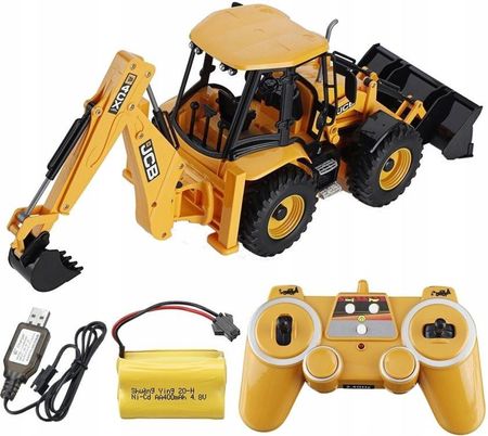 Double Eagle Koparka Zdalnie Sterowana Jcb Doublee Pilot Ładowacz Buldożer Maszyna Żółta - zdjęcie 3