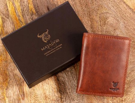MATADOR skórzany portfel męski Duży RFID Vintage - zdjęcie 3