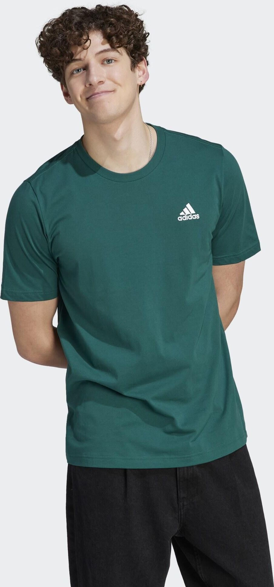 Adidas Essentials Single Jersey Embroidered Small Logo Tee Zielone